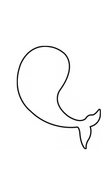 215x382 How To Draw A Dolphin, Easy Step - Dolphin Step By Step Drawing