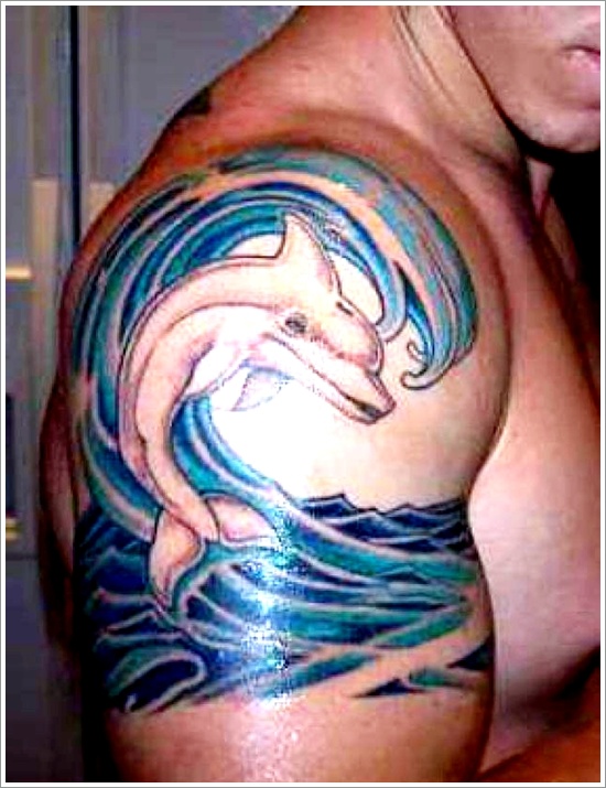 550x715 Stunning Dolphin Tattoo Designs And Ideas - Dolphin Tattoo Drawings