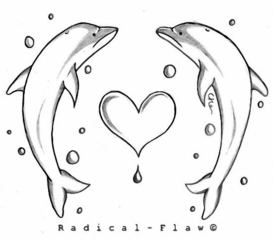 550x484 Few Dolphin Tattoo Designs - Dolphin Tattoo Drawings