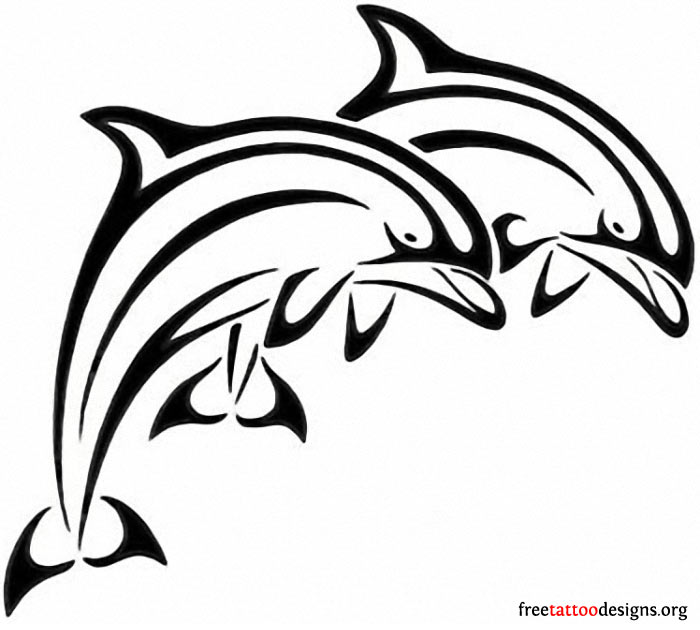 700x630 Jumping Ocean Dolphin Tattoo Design Tattoo Ideas - Dolphin Tattoo Drawings