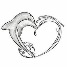 Dolphin Tattoo Drawings at PaintingValley.com | Explore collection of ...