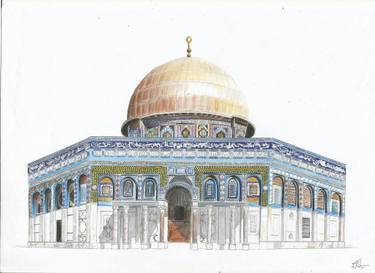 375x273 dome of the rock drawing - Dome Drawing