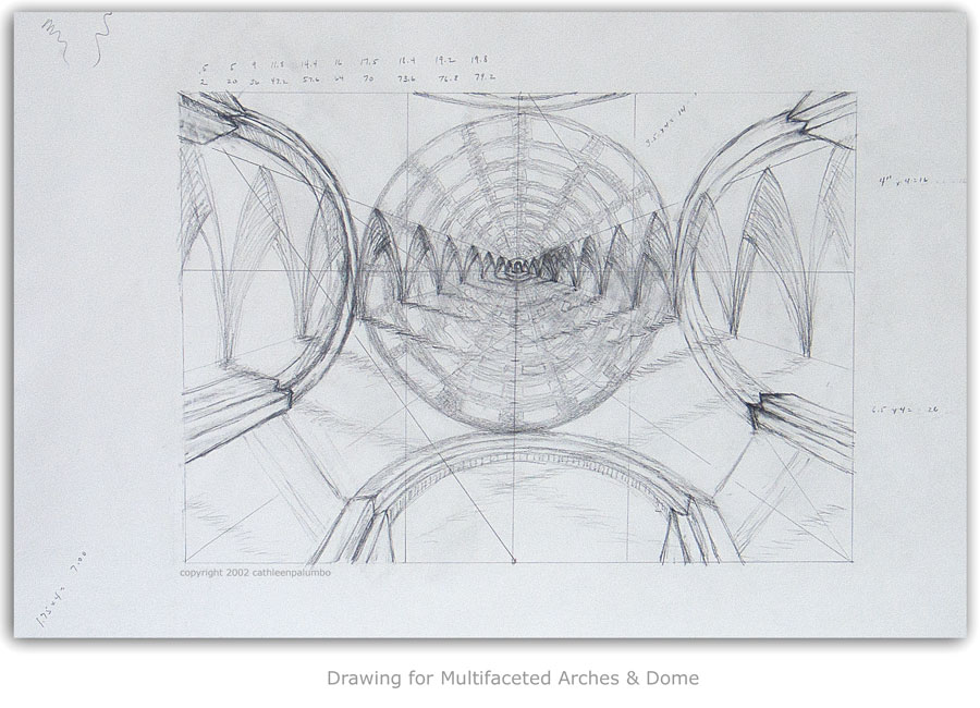 900x650 drawing for multi dimensional arches dome - Dome Drawing