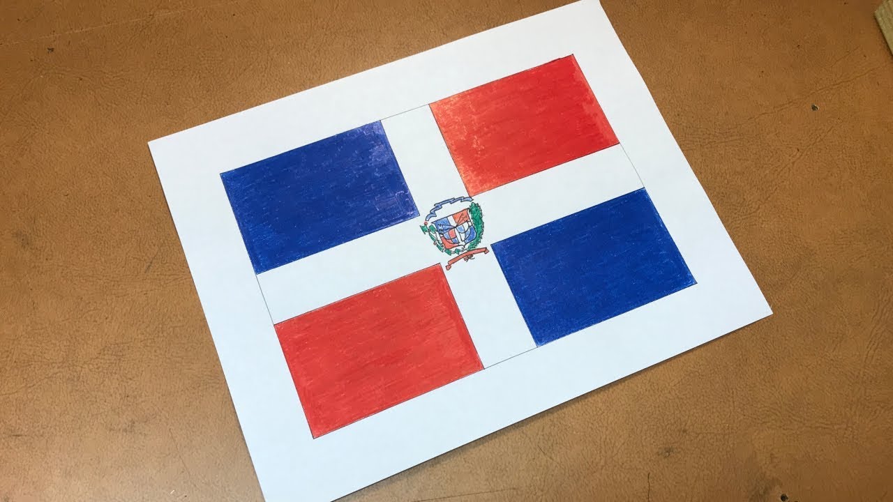 1280x720 Dominican Flag Drawing - Dominican Flag Drawing