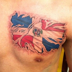306x306 Dominican Flag Tattoos After Republic Ink, America Row - Dominican Flag Drawing