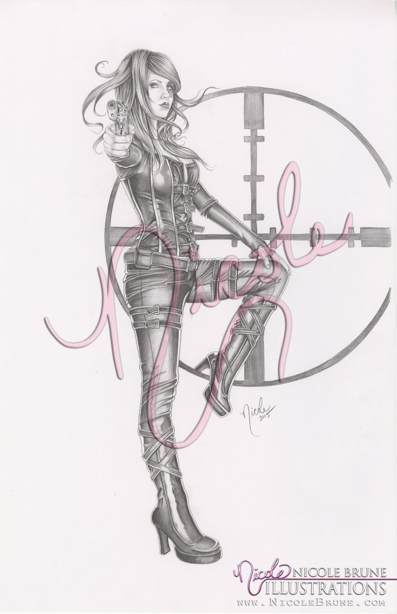776x1200 Got My Eye On You Original Domino Drawing - Domino Drawing