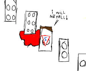 300x250 Superman Is A Domino Drawing - Domino Drawing