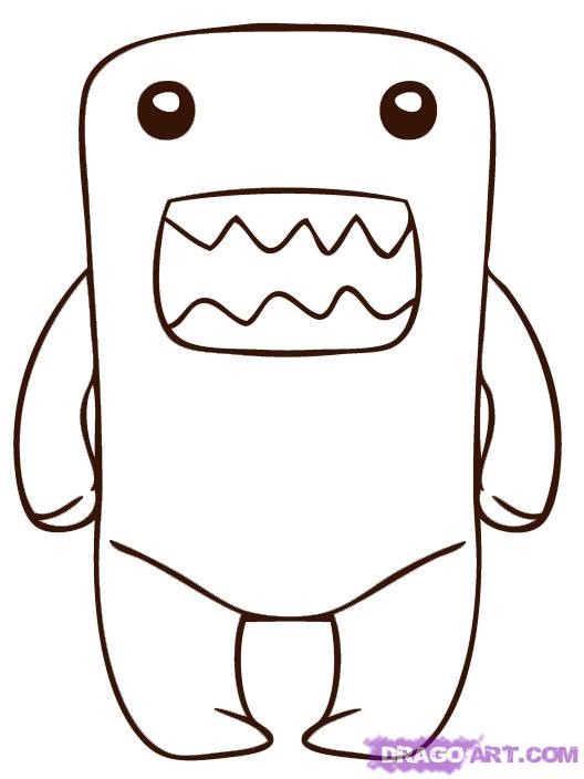 528x704 draw domo kun, step - Domo Drawing