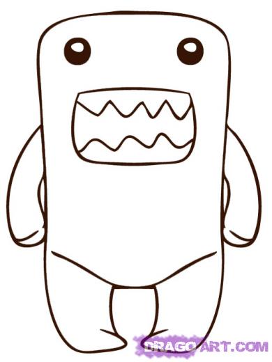 390x520 step how to draw domo kun - Domo Drawing
