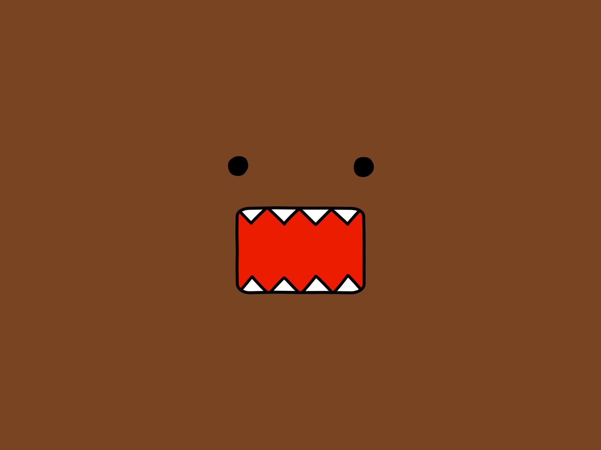 1920x1440 wallpaper px, brown, domo, drawing, face, minimalism - Domo Drawing