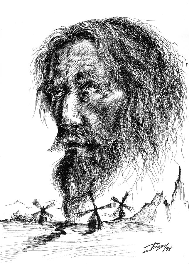 644x900 Don Quixote Drawing - Don Quixote Drawing