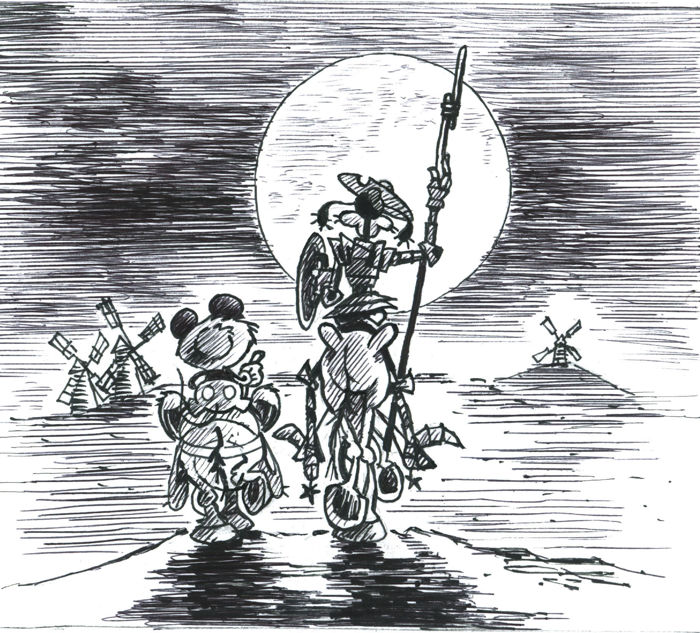 700x633 Fernandez, Tony - Don Quixote Drawing