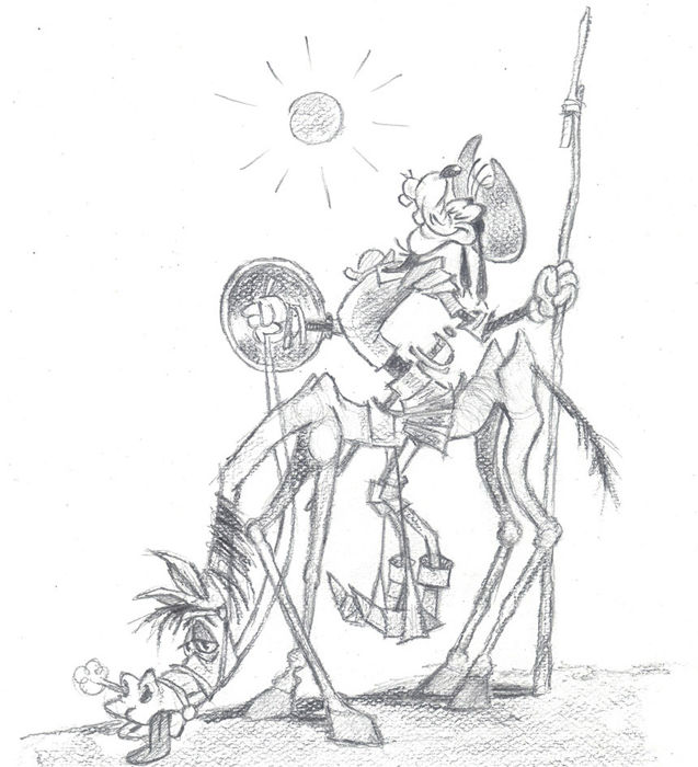 637x700 Fernandez, Tony - Don Quixote Drawing