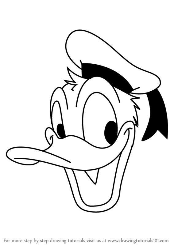 567x800 learn how to draw donald duck face from mickey mouse clubhouse - Donald Duck Cartoon Drawing