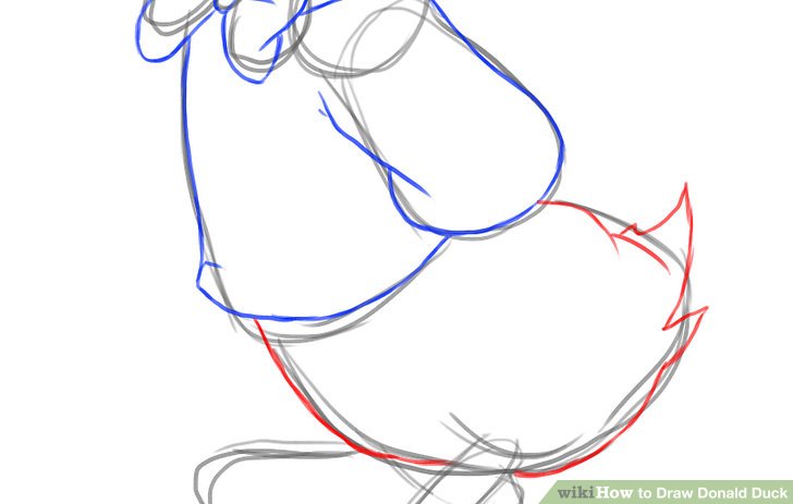 728x463 How To Draw Donald Duck Steps - Donald Duck Drawing