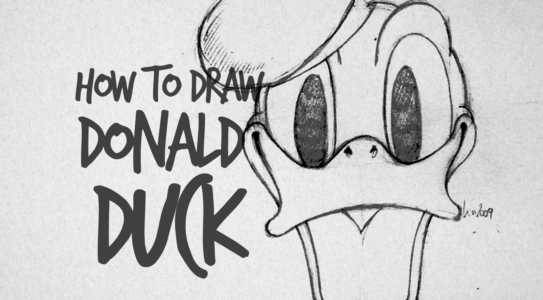1873x1035 How To Draw Disney Characters Donald Duck - Donald Duck Drawing. 
