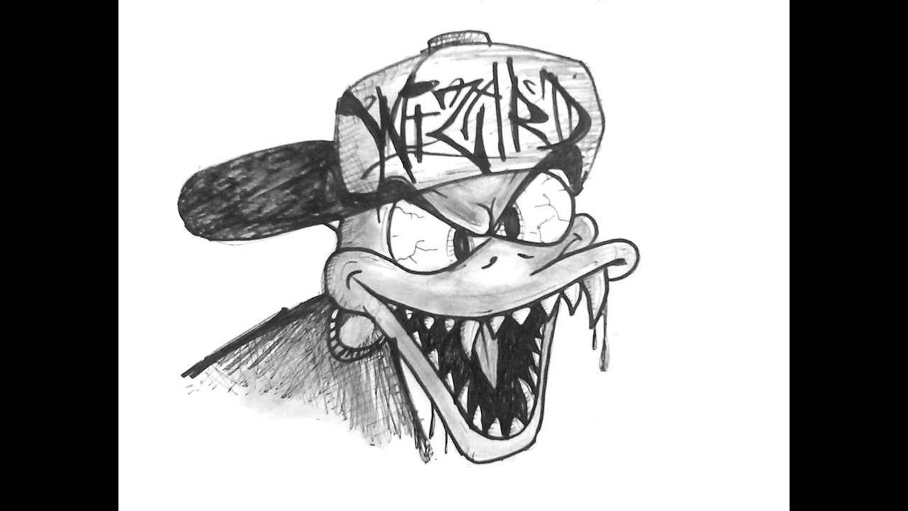 1280x720 How To Draw A Evil Duck - Donald Duck Drawing