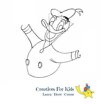 330x342 How To Draw Donald Duck Step - Donald Duck Drawing Step By Step