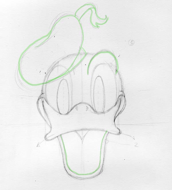 600x665 How To Draw Disney Characters Donald Duck - Donald Duck Drawing Step By Step