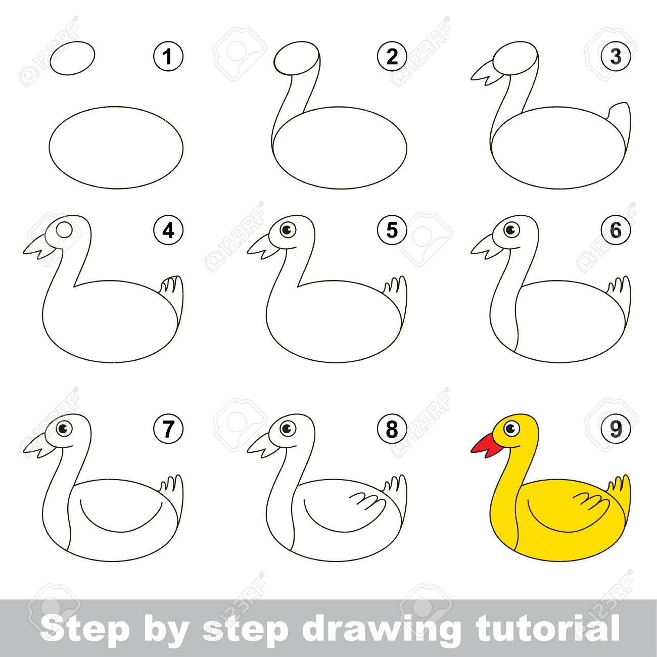 Donald Duck Drawing Step By Step at