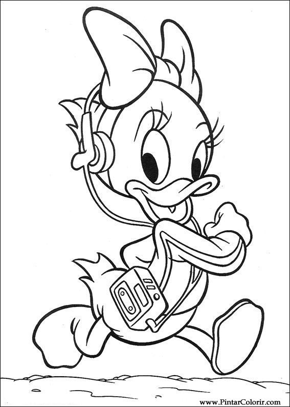 567x794 Drawings To Paint Colour Donald Duck - Donald Duck Line Drawing