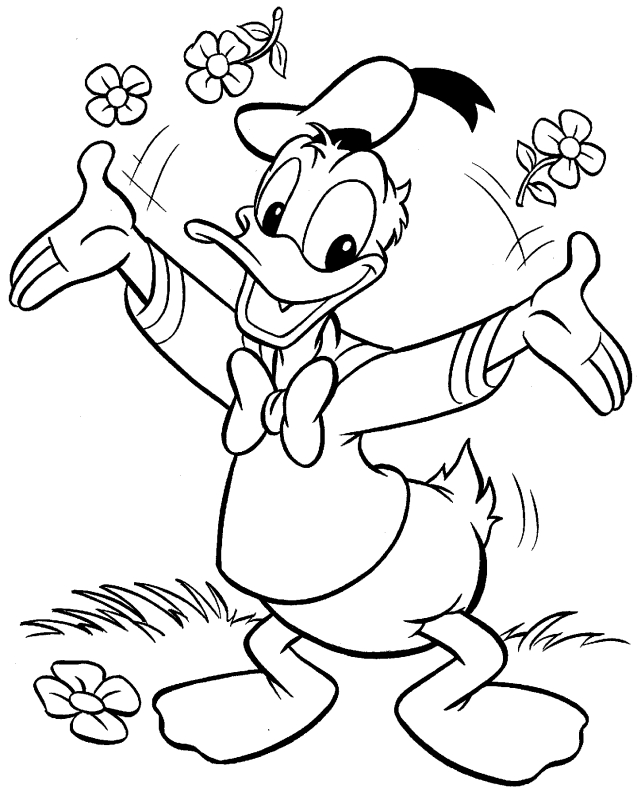 637x792 Drawn Donald Duck Easy Draw - Donald Duck Line Drawing