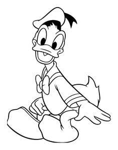 Donald Duck Line Drawing at PaintingValley.com | Explore collection of ...