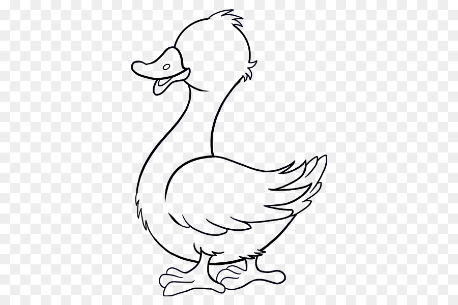 900x600 Duck, Drawing, Sketch, Transparent Png Image Clipart Free Download - Donald Duck Line Drawing