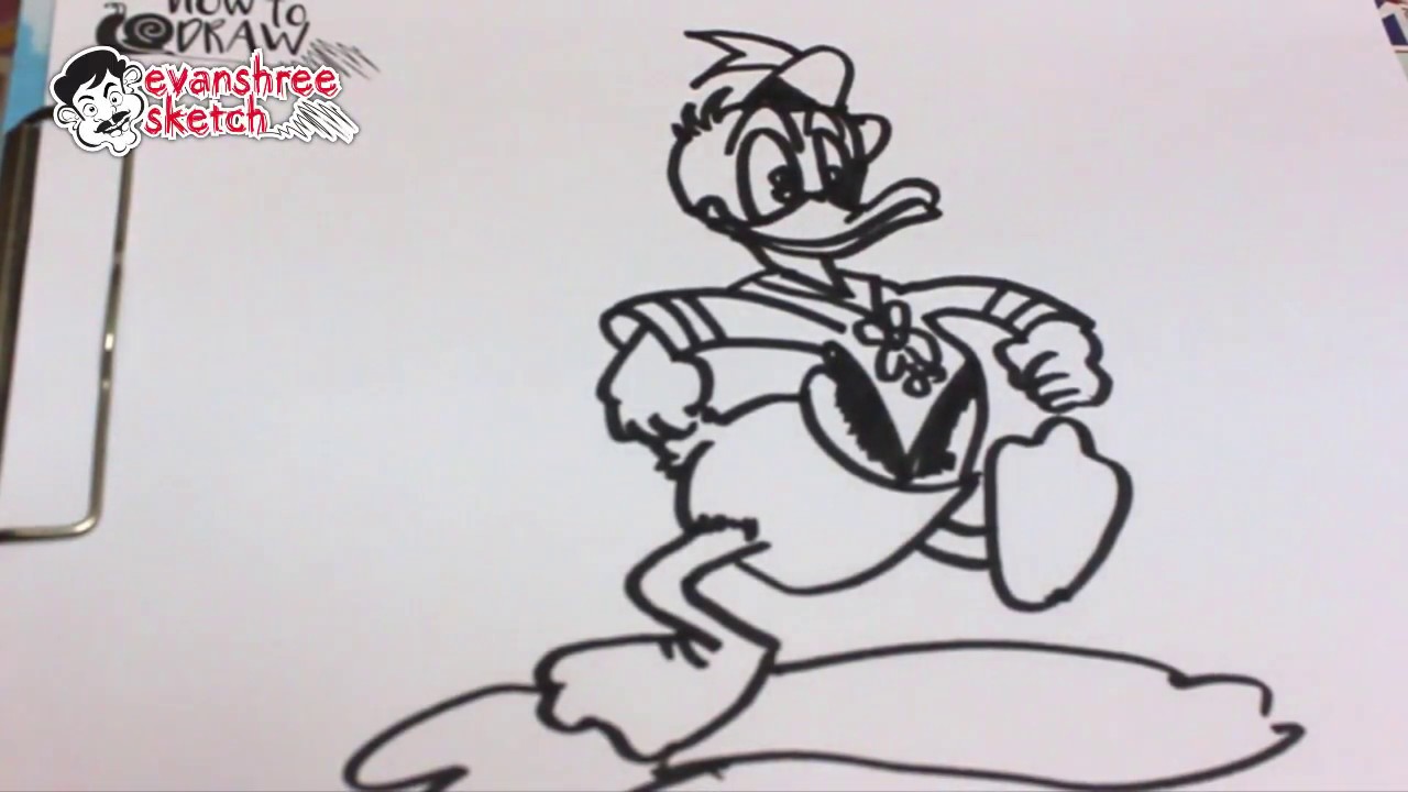 1280x720 Donald Duck Line Drawing - Donald Duck Line Drawing