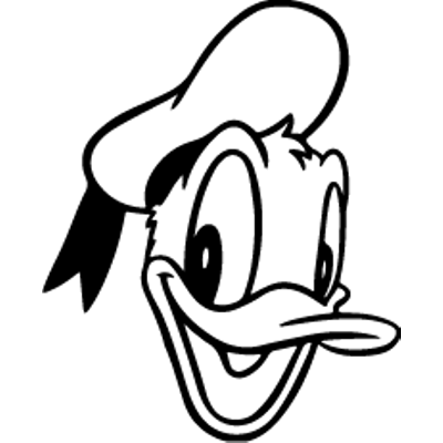 400x400 Donald Duck Clipart Black And White Great Free Clipart - Donald Duck Line Drawing