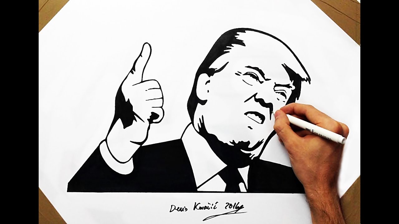 1280x720 How To Draw Angry Donald Trump - Donald Trump Drawing