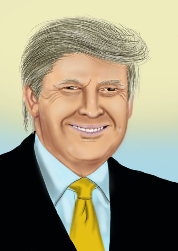 566x800 Learn How To Draw Donald Trump - Donald Trump Drawing
