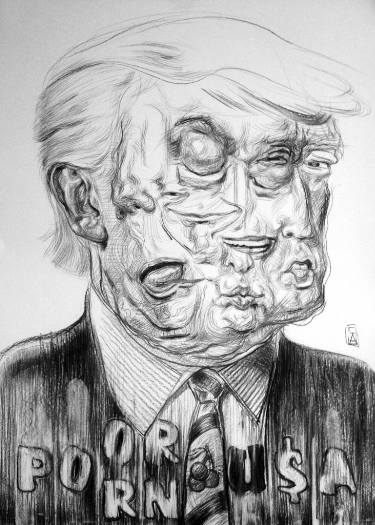 375x525 Trump Drawing - Donald Trump Drawing