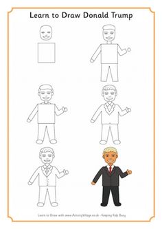 236x333 how to draw donald trump - Donald Trump Easy Drawing