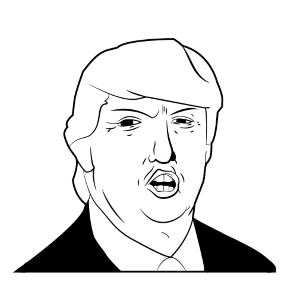 Donald Trump Easy Drawing At PaintingValley.com | Explore Collection Of ...