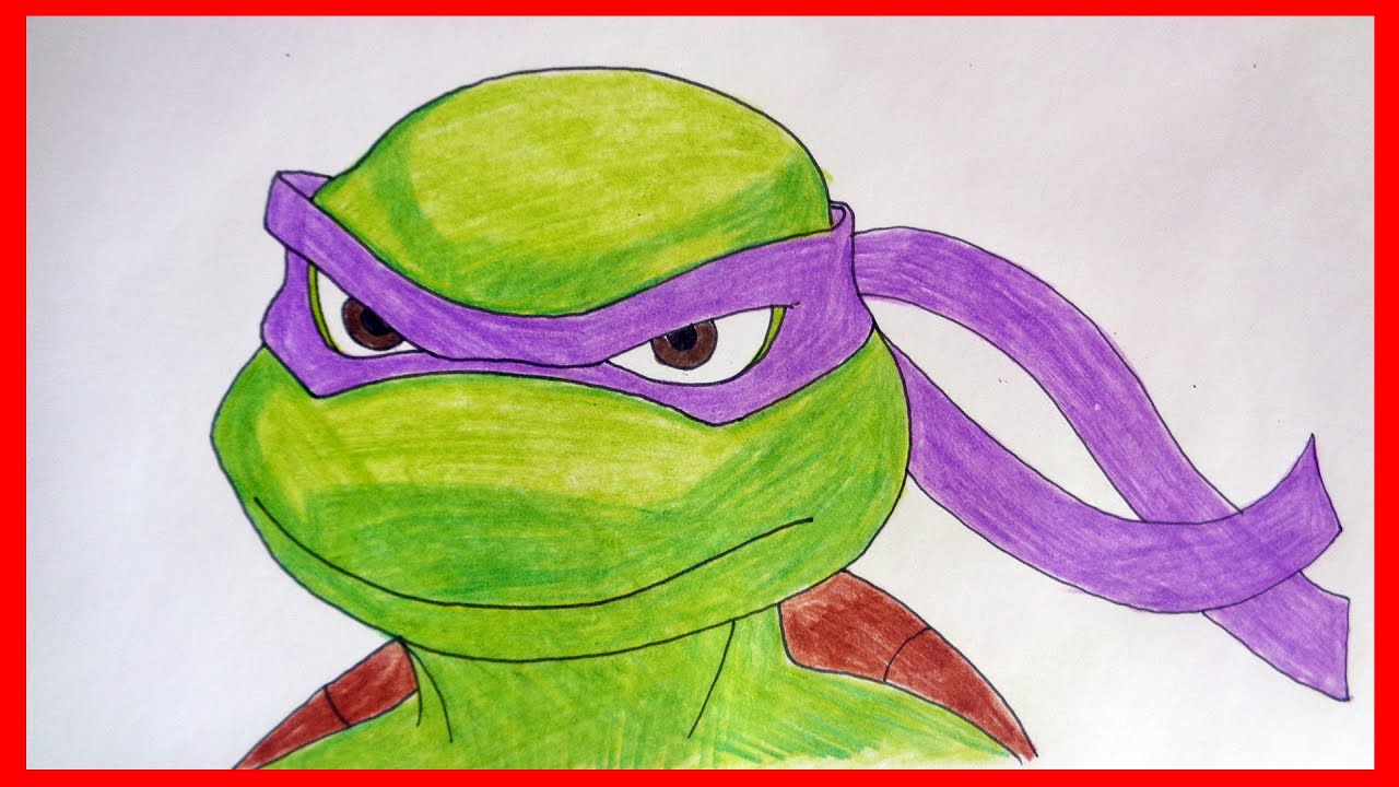 1280x720 how to draw donatello ninja turtles tmnt, kak narisovat - Donatello Drawings