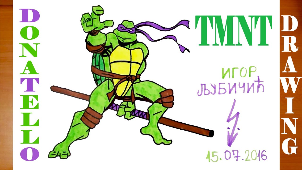 1280x720 how to draw donatello from teenage mutant ninja turtles tmnt easy - Donatello Ninja Turtle Drawing
