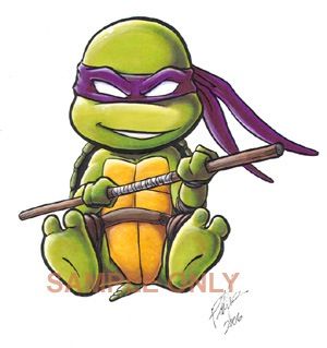 300x319 i want this baby donatello tattooed on my foot for my son - Donatello Ninja Turtle Drawing