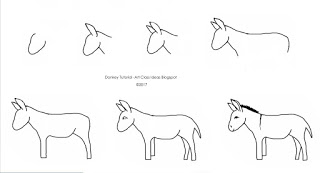 320x173 Donkeys Art Class Ideas - Donkey Drawing Easy