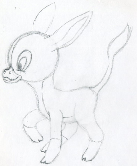 550x664 Let's Draw Cartoon Donkey Cute And Lovely Few Easy St - Donkey Drawing Easy