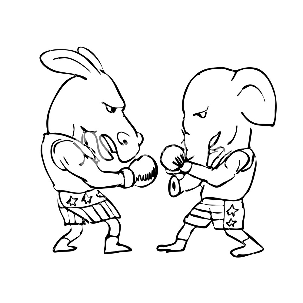 1000x1000 Illustration Graphics Showing A Drawing Of A Donkey Boxer - Donkey Drawing Images