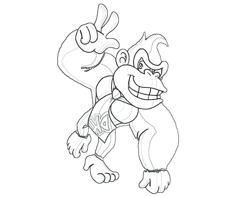 800x667 Donkey Kong Coloring Pages Donkey Coloring Pages New Outline - Donkey Drawing Outline