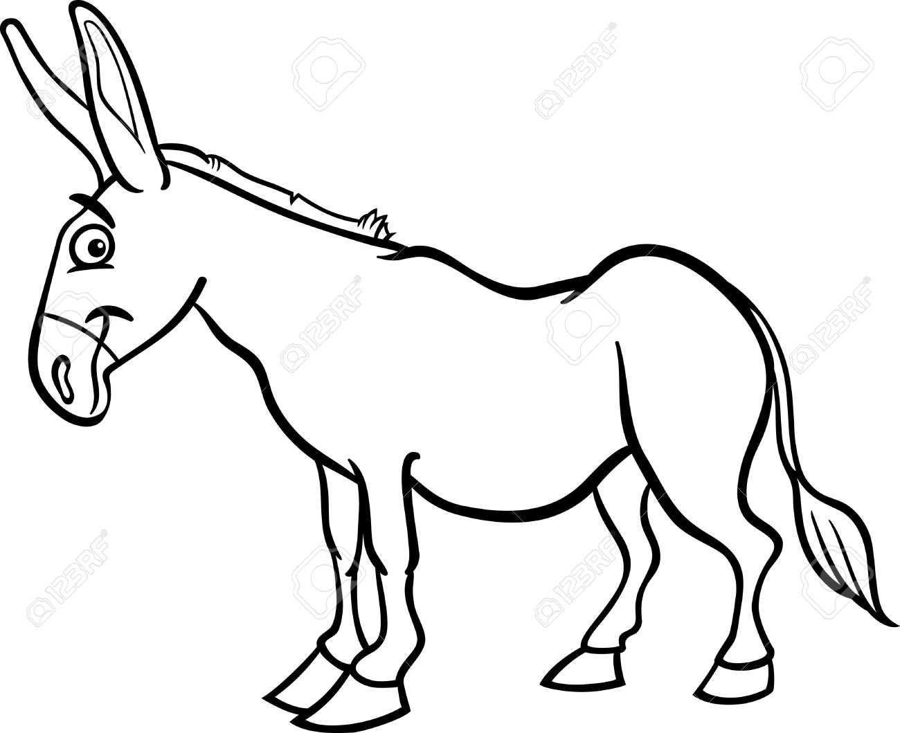 1300x1059 Donkey Drawing Free Download - Donkey Drawing Outline