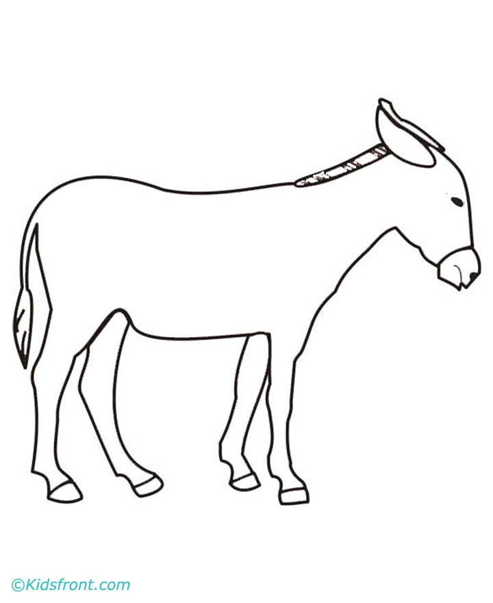 Donkey Drawing Outline - Donkey Drawing Outline. 