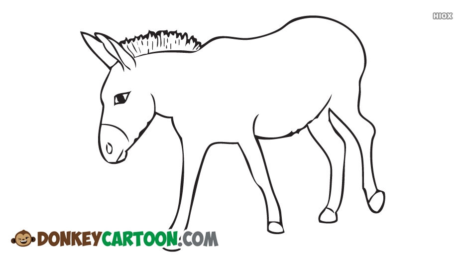 Donkey Drawing Outline at PaintingValley.com | Explore collection of