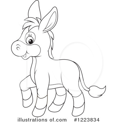 400x420 Donkey Clipart Outline Great Free Clipart, Silhouette, Coloring - Donkey Drawing Outline