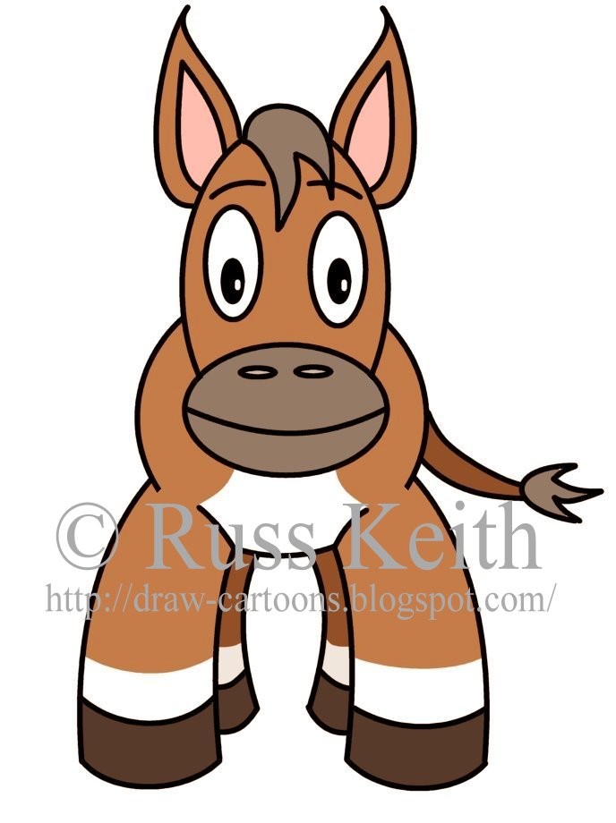 688x920 How To Draw Cartoons How To Draw A Donkey - Donkey Face Drawing