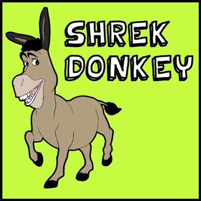 400x400 How To Draw Donkey From Shrek With Easy Step - Donkey Face Drawing