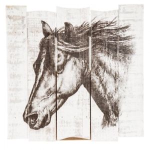 300x300 Rustic Country Horse Head Drawing Distressed Wood Wall Decor Art - Donkey Head Drawing