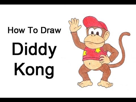 480x360 How To Draw Diddy Kong - Donkey Kong Drawing